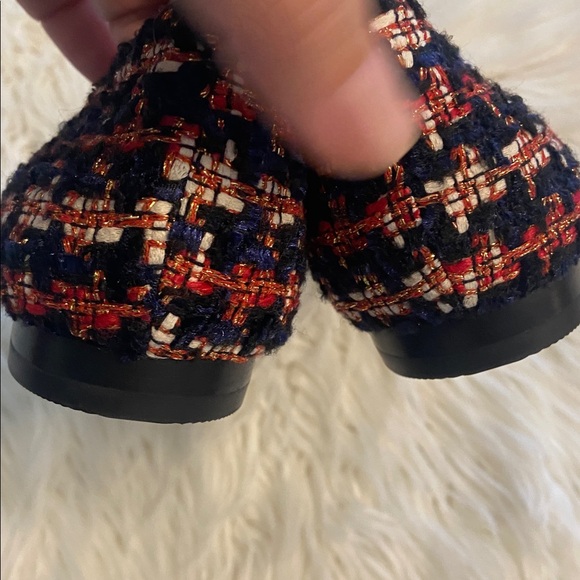 SOLE Society Women's Tweed Loafers - Navy and Orange size 9.5 BNWOT - Picture 9 of 12